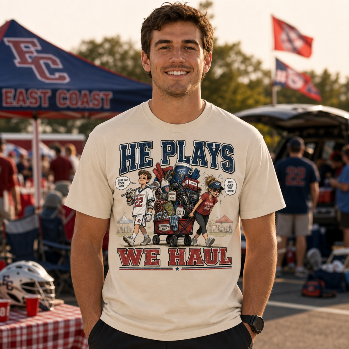 HE PLAYS. WE HAUL.