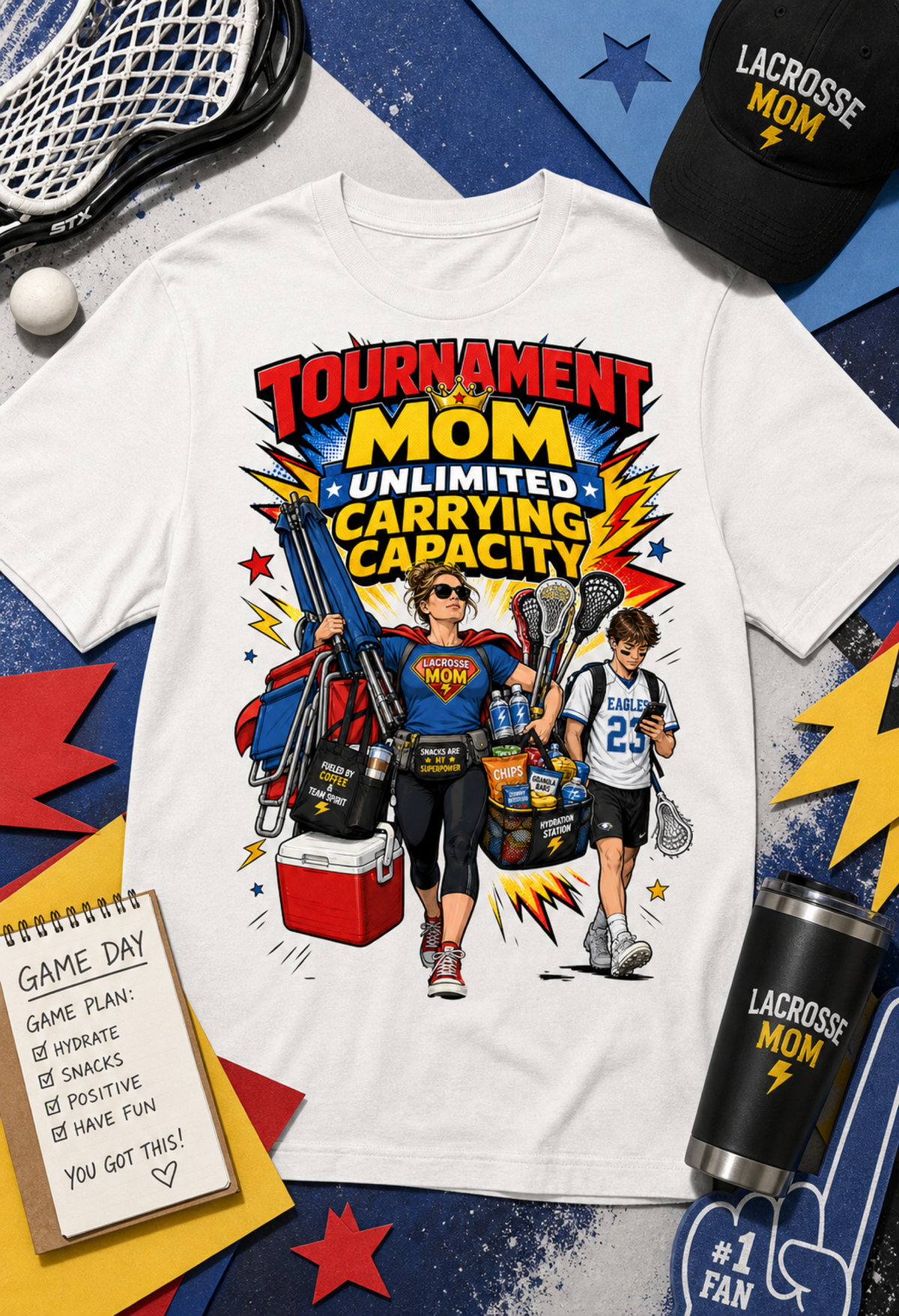 TOURNAMENT MOM. UNLIMITED CARRYING CAPACITY.