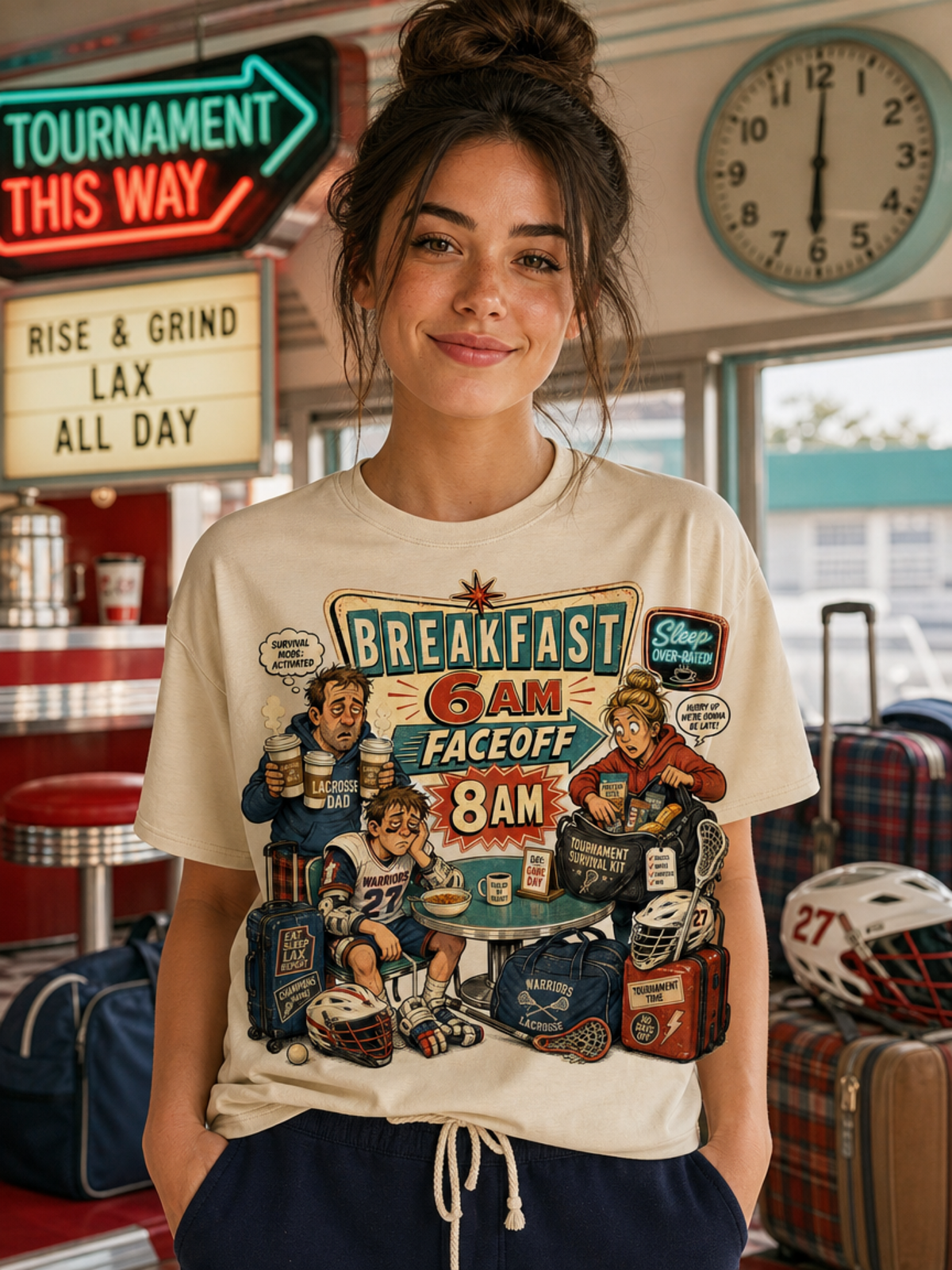 BREAKFAST 6AM. FACEOFF 8AM.